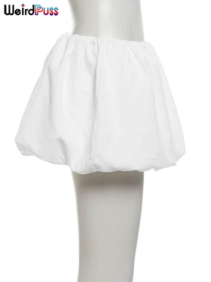 2Piece Set Autumn Long Sleeve Crop Tops+Puffy Skirt - Empire P.E
