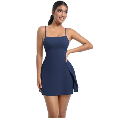 Women Yoga Tennis Skirts Gym Golf Running Sports Fitness Jumpsuit Skirt Sports Overalls Fitness Suits Gym Tracksuit Dance Skirt - Empire P.E