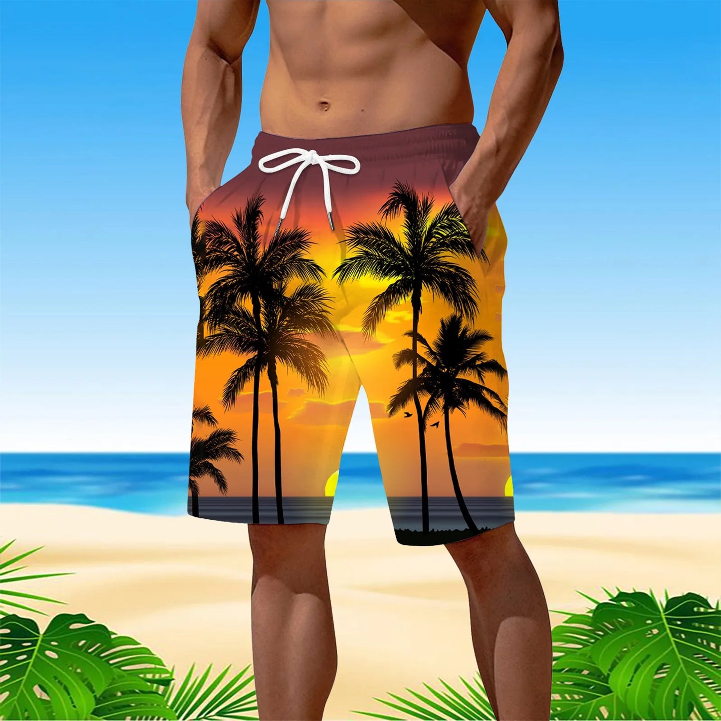 Personality Hawaii Summer Tropics Beach Shorts