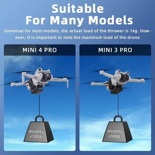 BRDRC Airdrop System for DJI Mini 4K/Mini 4 Pro/Air 3/Mini 3 Pro/Mavic 3/Mavic Pro Drone Thrower Fishing Life Rescue Send Gift - Empire P.E