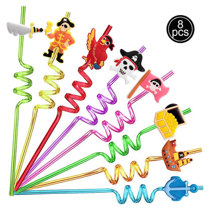 Pirate Party Decorations Dinner Plates Dessert Plates Cups Napkins Pirate Birthday Party Supplies for Kids Boys and Girls Party - Empire P.E