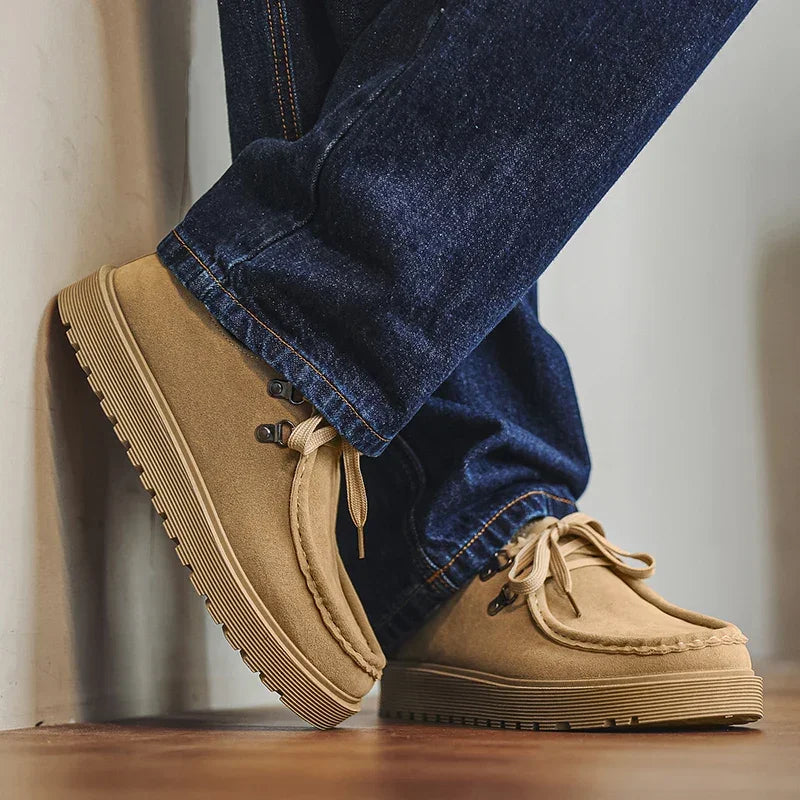 Men Casual Suede Leather Board Shoes