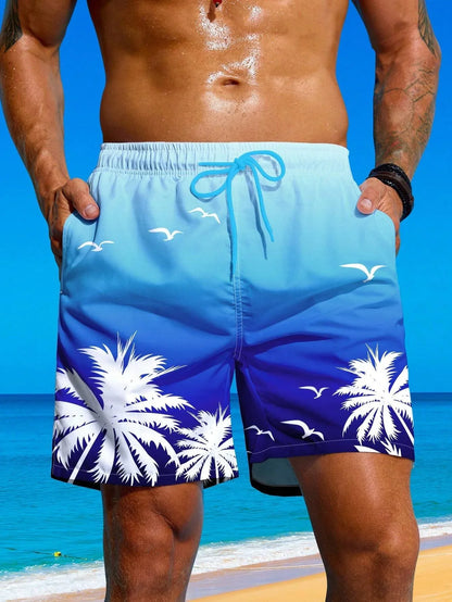 Men's 3D Print Graffiti Art Pattern Beach Shorts
