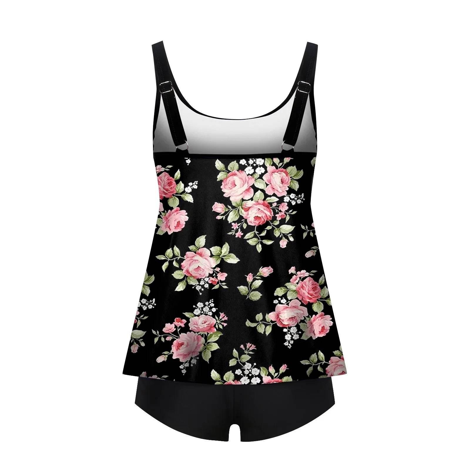 2024 Personality Popular Women's Swimsuit Sexy Printed Vest Shorts Swimsuit Two-Piece Set Soft And Comfortable Swimwear - Empire P.E