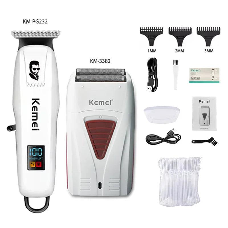 Kemei KM-PG809A KM-PG232 LCD USB Charging Hair Clipper Adjustable - Empire P.E