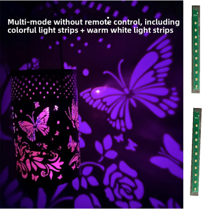 Solar Outdoor Hanging LED Butterfly Hollowed Decorative Lantern Garden Lights