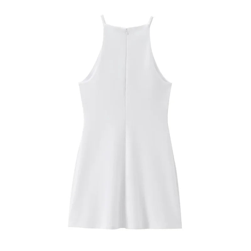 Interlock halter Dress 2024 TRAF's new sexy sleeveless - Empire P.E