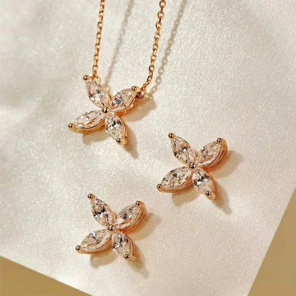 3.6CT Butterfly Moissanite Jewelry Set for Women S925 Sterling Silver - Empire P.E