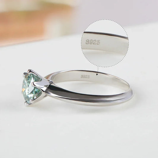 GRA Certified Moissanite Ring VVS1 Lab Diamond Solitaire Ring - Empire P.E