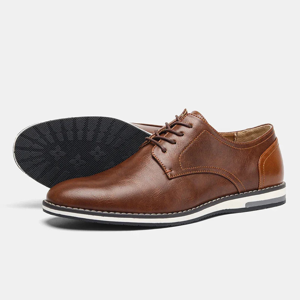Leather loafer men fashion 2024 brand casual shoes - Empire P.E