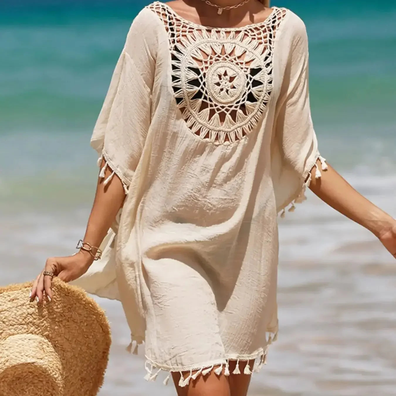 Holiday Knitting Crochet Beach Cover Ups Dress