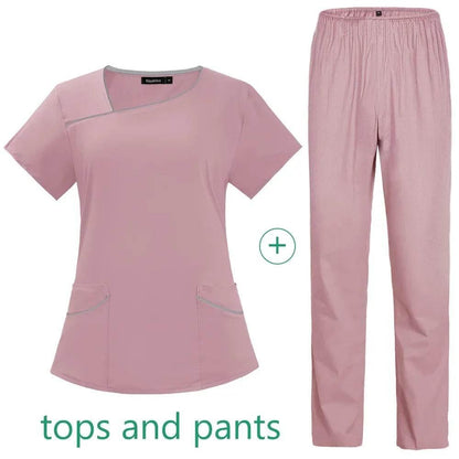 Solid Color Breathable Nursing Scrubs Women Uniforms - Empire P.E