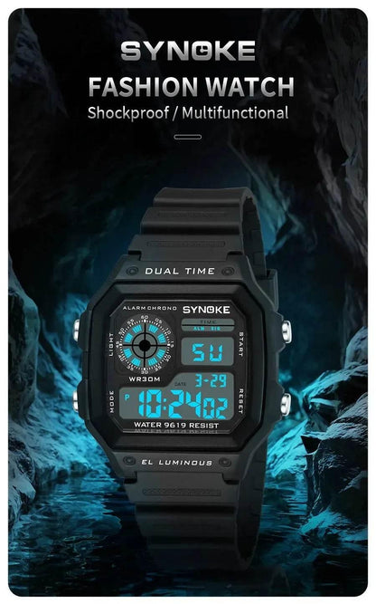 SYNOKE Digital Watches Men Sports Luminous Multifunction Waterproof Women Wristwatch Outdoor and Running Student Seven Lights - Empire P.E