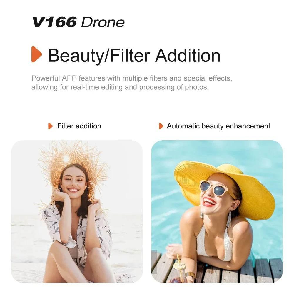 V166 Drone dji fpv 8k professional rc helicopter Mini ufo aircraft jjrc plane elicoptero en oferta low price drones Aircraft - Empire P.E