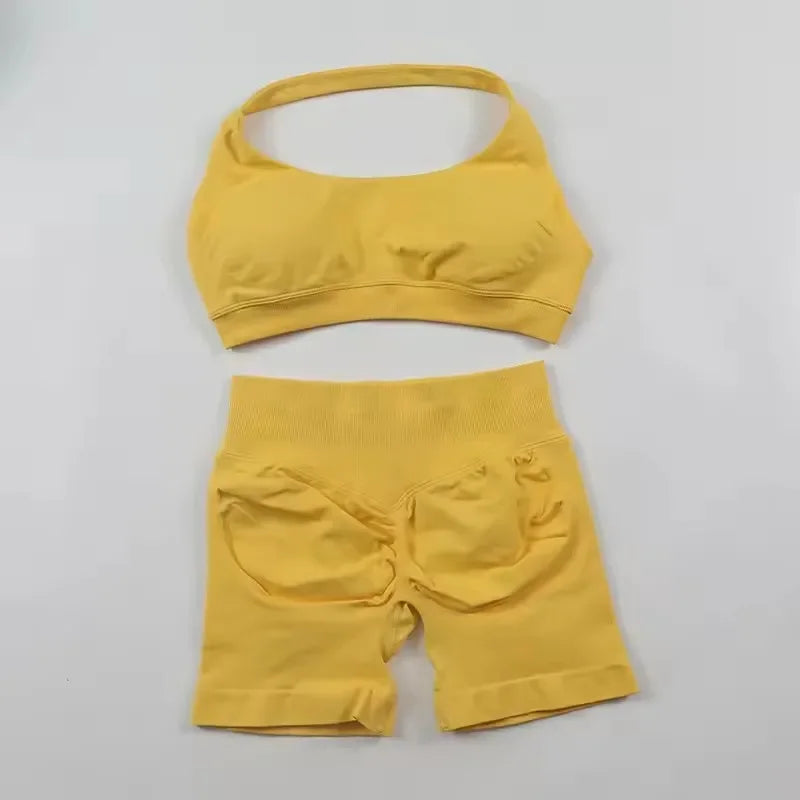 Sports Shorts Set 2 Pieces Seamless Yoga Set - Empire P.E