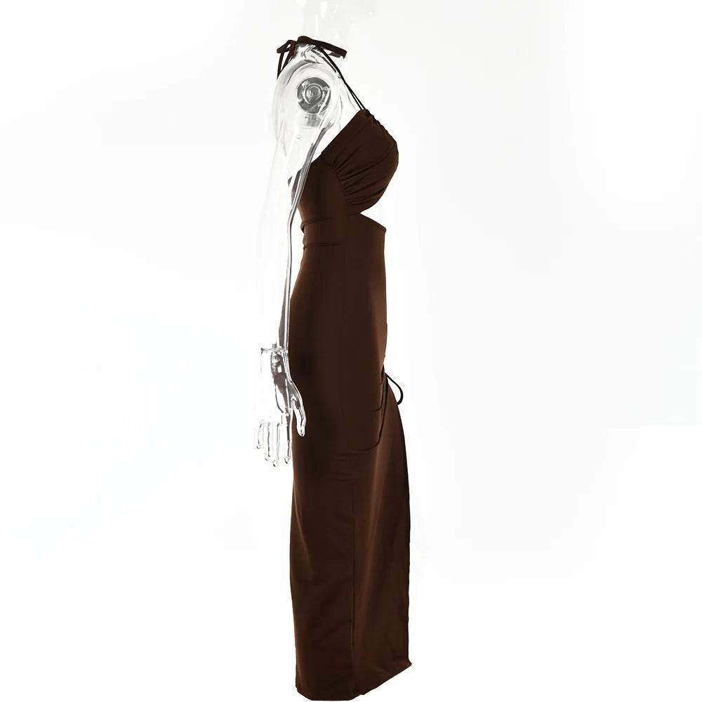Sleeveless Sexy Female Midi Backless Dresses Slim Night Club Party Women's Dress Bodycon Vestidos Elegantes Para Mujer - Empire P.E