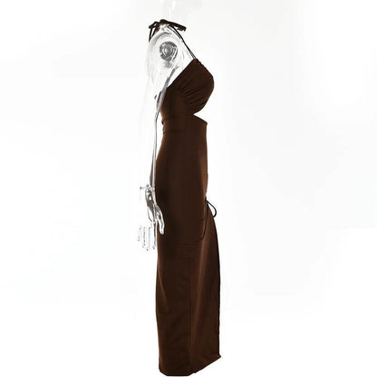 Sleeveless Sexy Female Midi Backless Dresses Slim Night Club Party Women's Dress Bodycon Vestidos Elegantes Para Mujer - Empire P.E