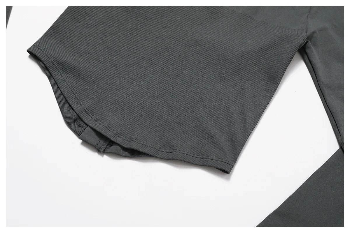 Women Seamless Zipper Jacket Yoga Long Sleeved Gym Top Ribbed Yoga Stand Collar Jacket Running Workout Sport Coat Women's Shirts - Empire P.E