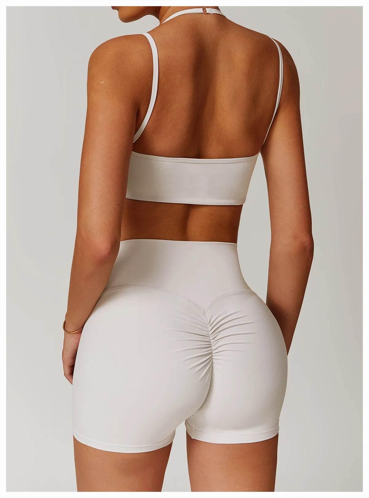 New Women Yoga Shorts High Waist Beautiful Buttocks Gym Sexy Feel V-shaped Shorts Sports Fitness Tights Push up Run Leggings - Empire P.E