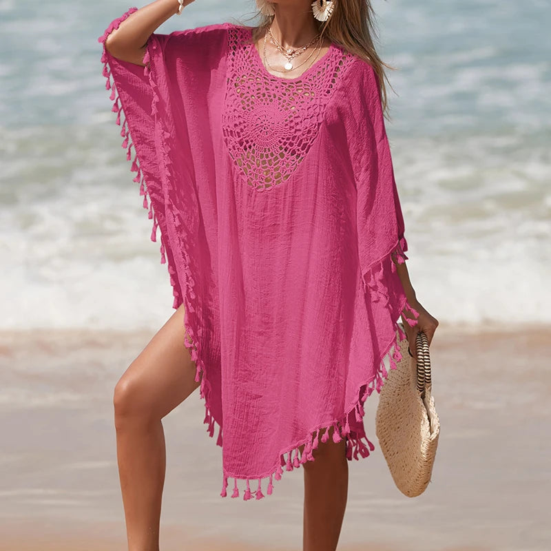 Women's Handmade Crochet Splicing Swimsuit Cover-Ups