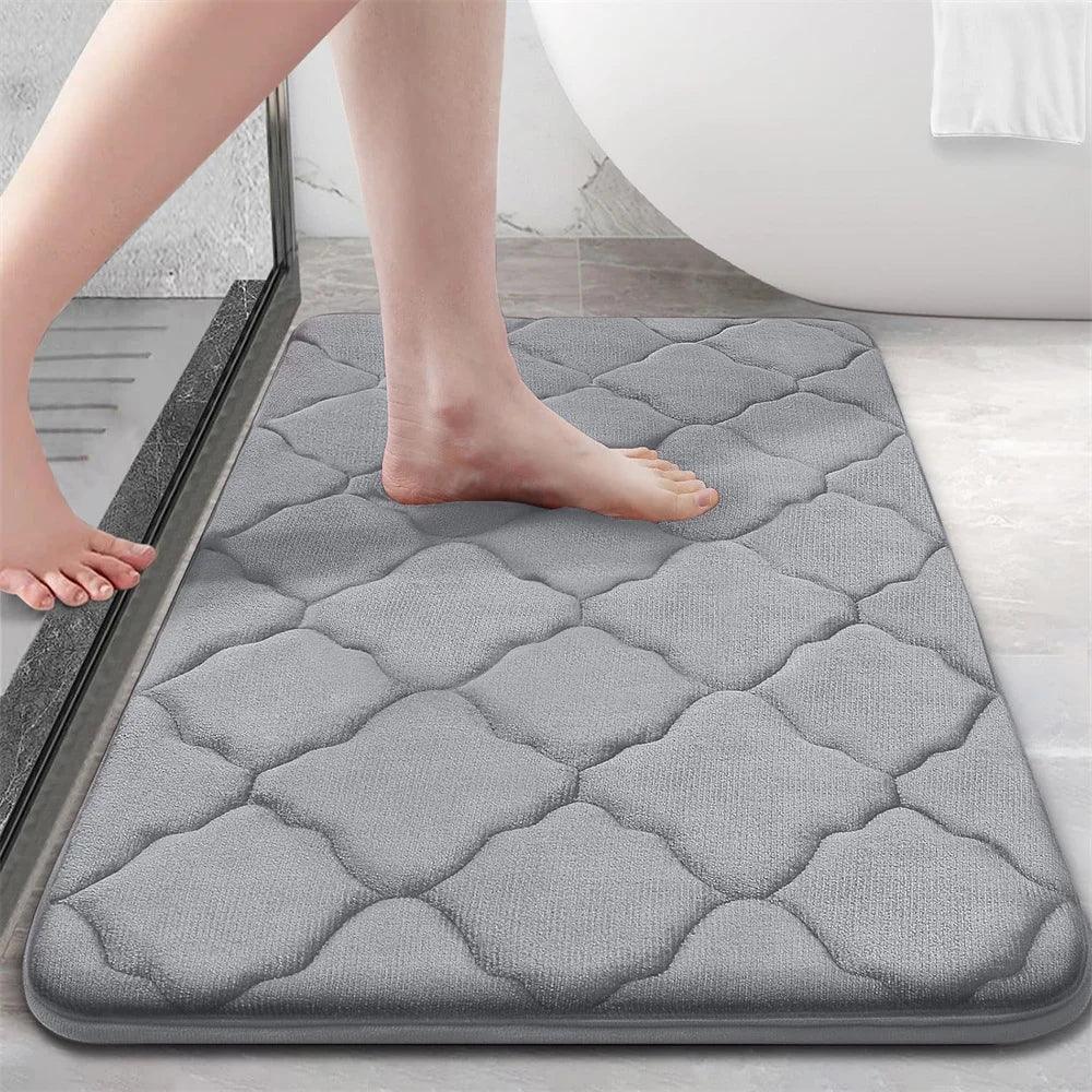 Homaxy Super Absorbent Bath Mat Memory Foam Carpet Non-Slip Toilet Bathroom Rug - Empire P.E