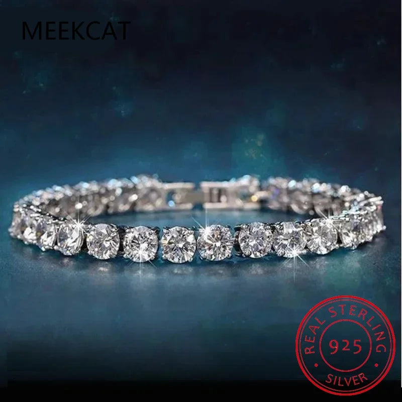 4mm Moissanite Tennis Bracelets for Women 100% 925 Sterling Silver - Empire P.E