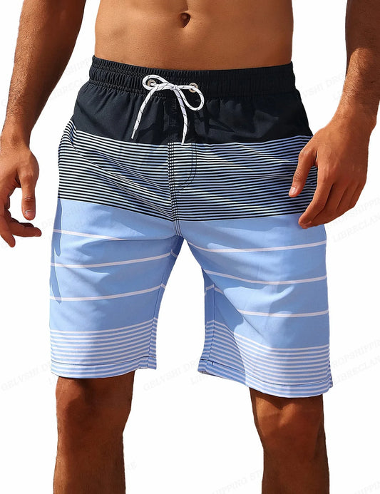 Men's Colorful 3D Printed Graphic Beach Board Shorts