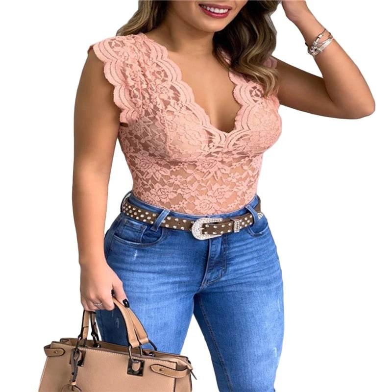 Women Summer Sexy Lace Crochet Cardigan Casual Solid Color Tops - Empire P.E