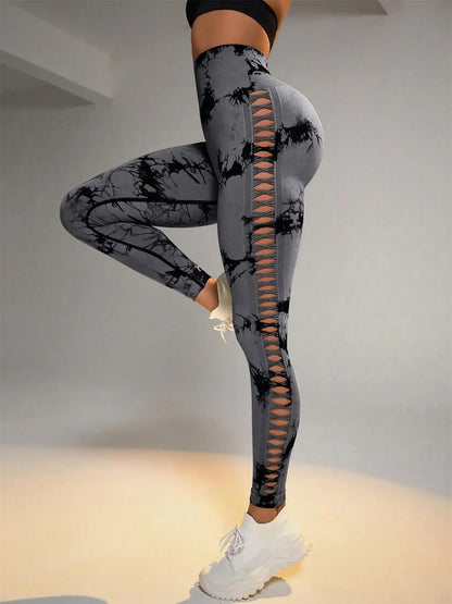 Tie Dye Seamless Leggings for Women High Waist Yoga Pants