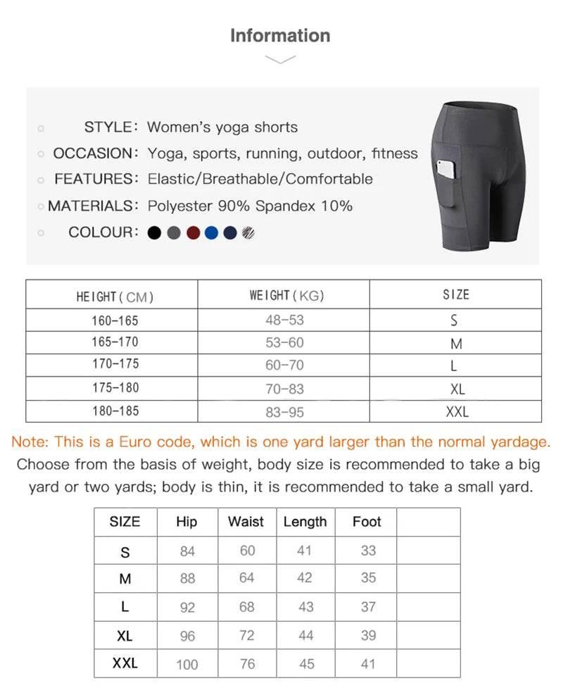 Women Yoga Shorts High Waist Workout Gym Shorts Fitness Yoga Lift Butt Fitness yoga leggings Running Cycling Short Pants - Empire P.E