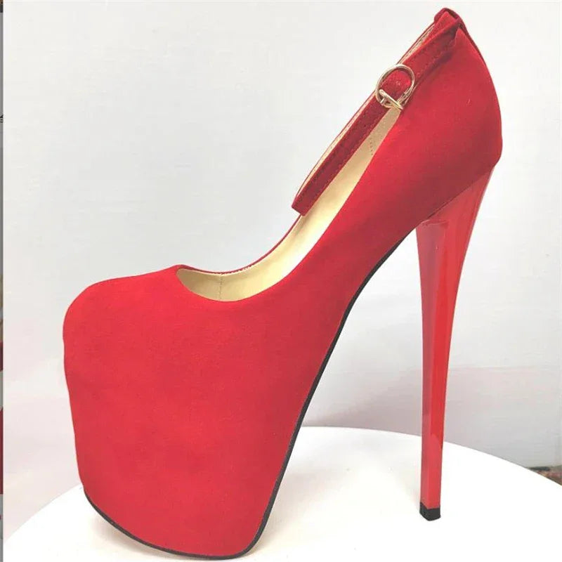 Woman Platforms Pumps Ankle Strap Stilettos - Empire P.E
