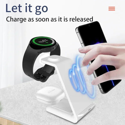 30W 3 in 1 Wireless Charger Stand