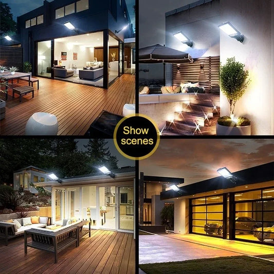 Solar Street Lights Outdoor 4500W Solar Lamp With 3 Light Mode Waterproof PIR Motion Sensor