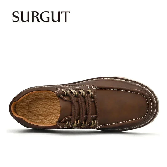 New Men Leather Casual Oxfords Shoes