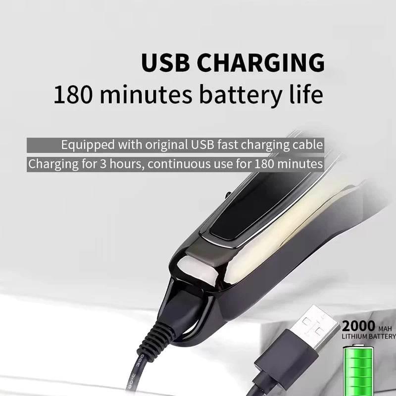 Kemei Professional Hair Clipper Electric Barber Clipper USB Rechargeable Hair Trimmer for Men LCD Display Haircut Set KM-PG1990 - Empire P.E