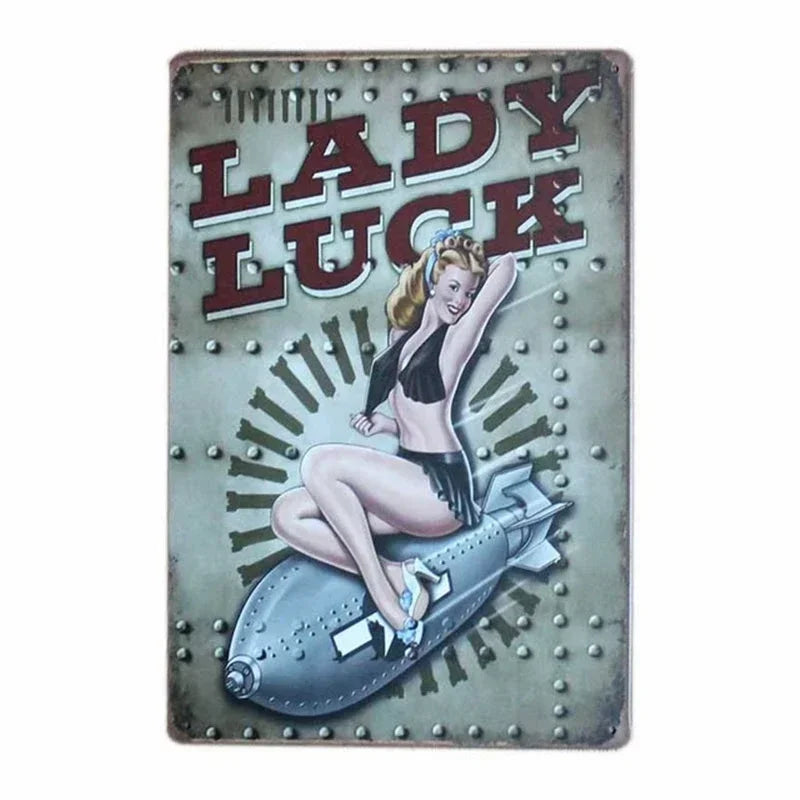 Europe Beauties Poster Metal Iron Sign Art