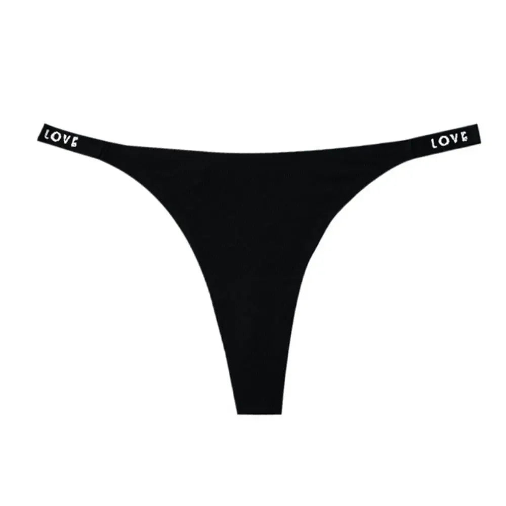 Sweet Solid Color Ice Silk Panties Low Waist Cotton Crotch Lingerie - Empire P.E