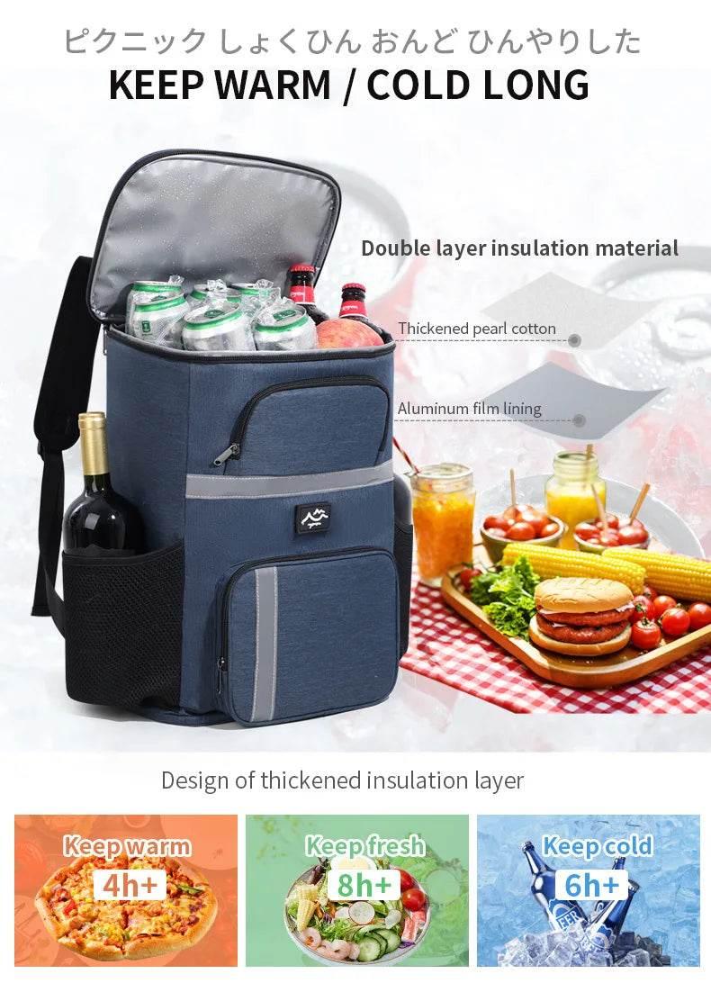 Outdoor Cooler Picnic Thermal Backpacks Insulated Bag Beach Sports Hiking Backpack Camping Lunch Travel Fridge Pouch Picnic Bag - Empire P.E