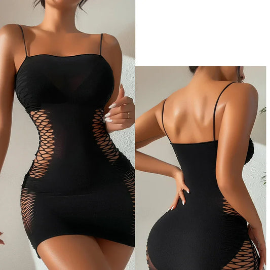 Sexy Women Fishnet Bodycon Mini Dress Mesh - Empire P.E