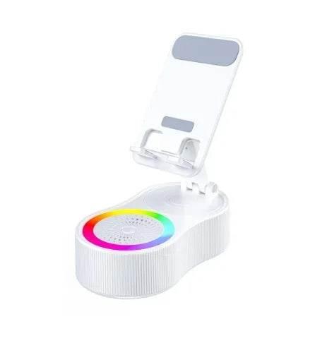 New Cell Phone Holder Stand With LDE Light Bluetooth Speaker Adjustable Tablet Bracket Support Portable Wireless Loudspeaker - Empire P.E