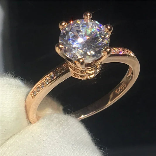 18K Rose Gold Lab Diamond Ring - Empire P.E