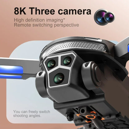 V888 Brushless Drone 8K Professional HD Triple Camera - Empire P.E