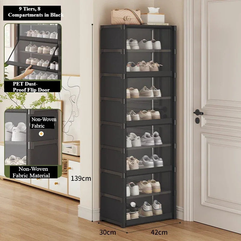 Shoe Rack-Shoe Storage Cabinet Vertical Shoe Organizer