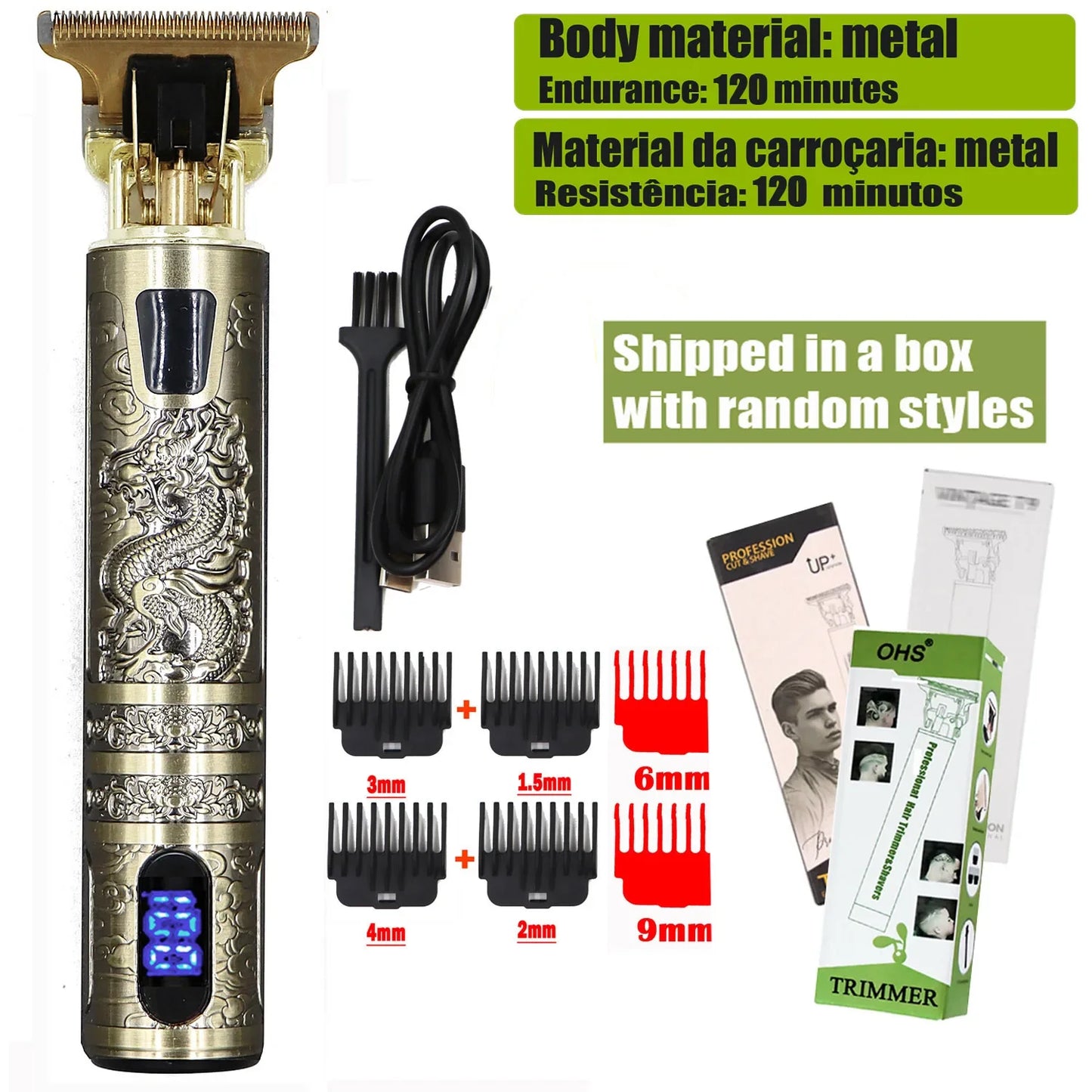 Vintage T9 Hair Clipper Beard Shaving Body Hair Trimmer Clippers - Empire P.E