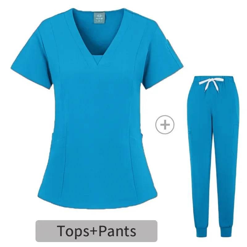 Medical Uniform Scrubs Hospital Working Scrubs Set Medical Nurse Dental Surgery Suit Workwear - Empire P.E