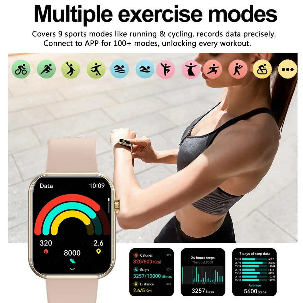 2025 New Smart Watch Full Touch Screen Bluetooth Call