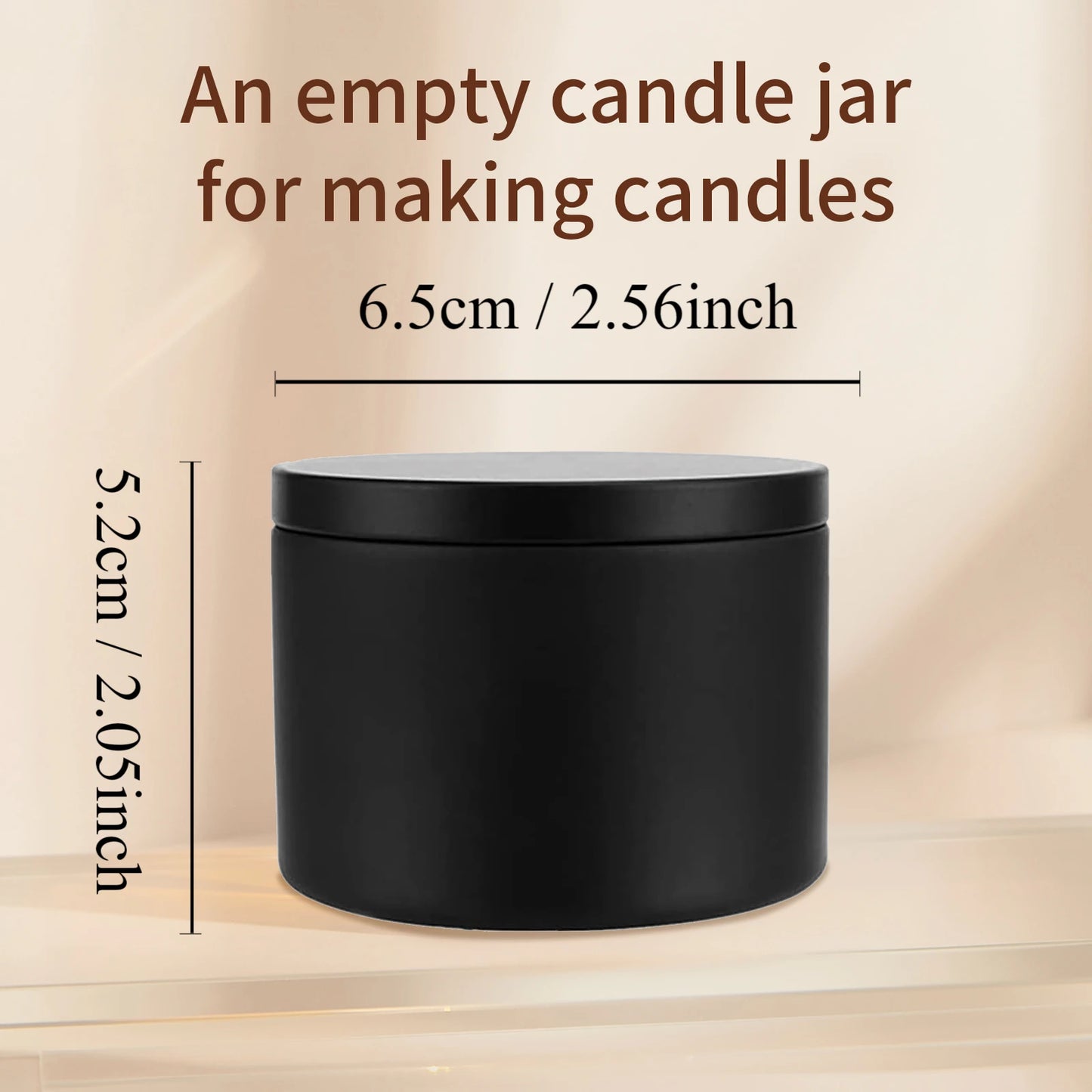 24-Pack 8oz/4oz Metal Candle Tins with Wood Grain Lids