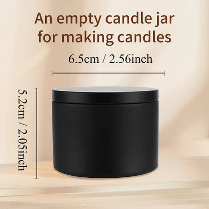 24-Pack 8oz/4oz Metal Candle Tins with Wood Grain Lids