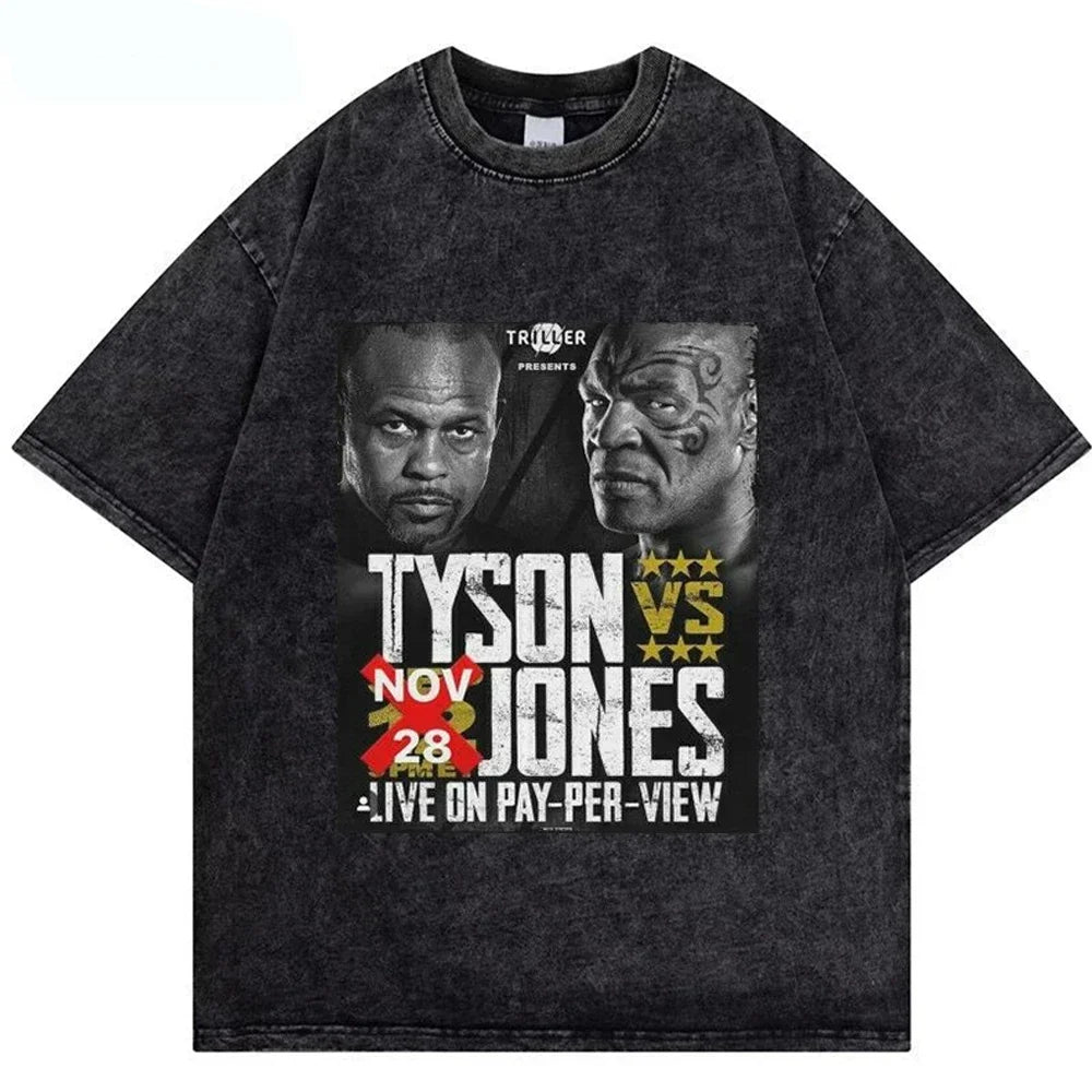 Mike Tyson Washed T Shirt Vintage Boxing Champion T-shirts - Empire P.E
