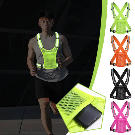 Reflective Safety Vests Lightweight Adjustable Elastic Vest